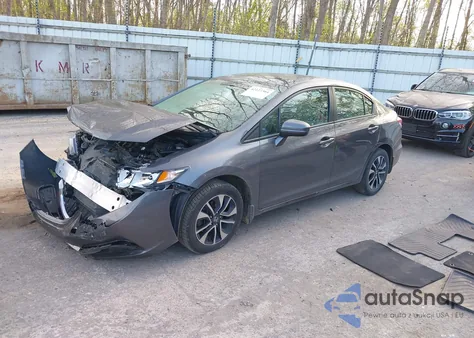 2014 Honda Civic Ex z USA, uszkodzony, nr VIN 2HGFB2F86EH543337